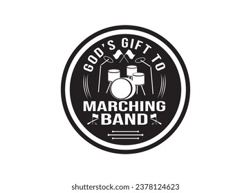 Gottes Geschenk an Marching Band Vektorgrafik für Druck, Gottes Geschenk für die Marching Band Video-Kunst, Gottes Geschenk an Marching Band Vektorgrafik