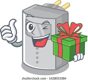 With gift motion sensor isolated with the mascot