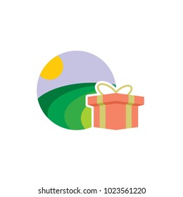 Gift Nature Logo Icon Design
