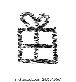 A gift for the new year or birthday. Vector illustration in hand drawn style. Set
