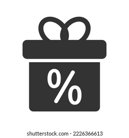 Gift offer icon, Vector graphics
