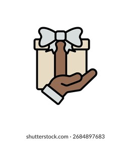 gift offer icons. Simple vector icons With Background. Flat style design