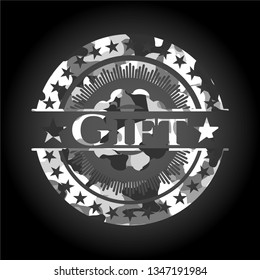 Gift on grey camo pattern