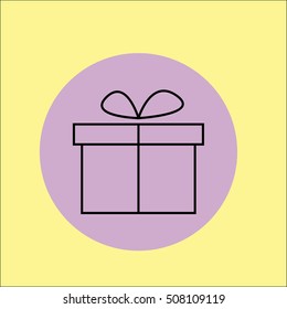gift outline icon illustration vector sign symbol