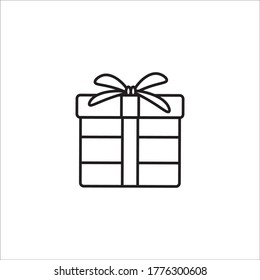 Gift-Umriss-Symbol, Vektordesign-Vorlage