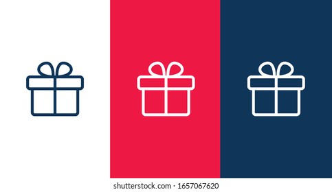 Gift outline icon for web and mobile