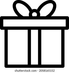 Diseño del icono del vector de contorno de regalo
