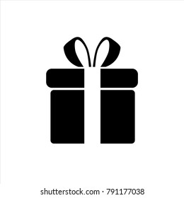 Gift pack black icon