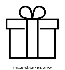 gift pack line icon isolated