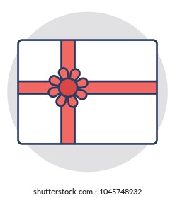 A gift pack with ribboned  tie and flower