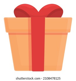 Gift package icon cartoon vector. Present box. Christmas giftbox