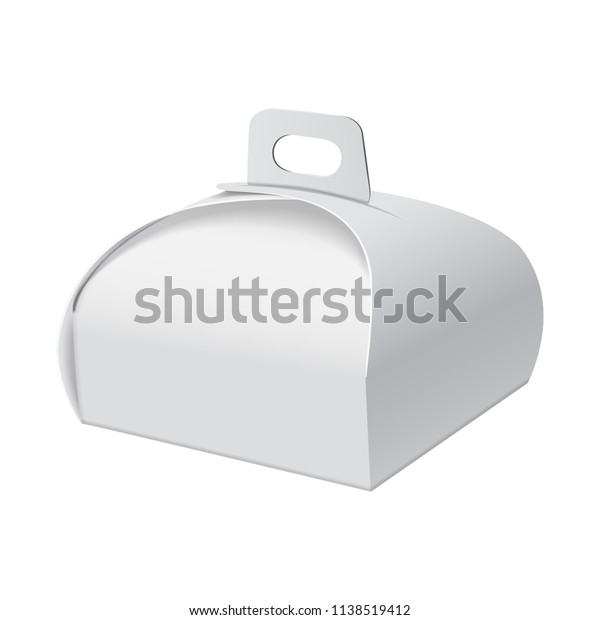 Download Gift Packaging Box Handle Mockup Cake Stock Vector ...