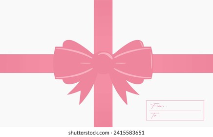 gift packaging ribbon template. romantic elements.