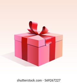 Gift packed in a box and tied with a ribbon.