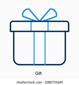 Gift or Packing Icon Concept