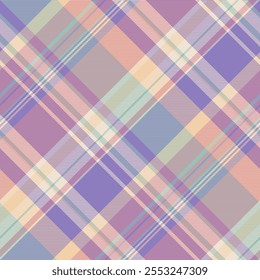 Papel presente verificar textura tartan, artesanato tecido de fundo xadrez. Padrão de quintal vetor têxtil sem costura na paleta de cores índigo e vermelho.