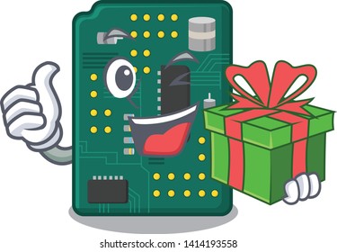 With gift PCB circuit board in PC characters