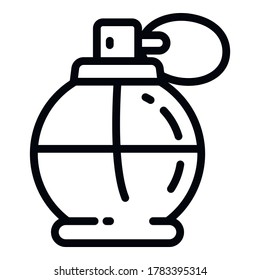 Gift perfume icon. Outline gift perfume vector icon for web design isolated on white background