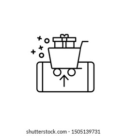 Gift phone icon. Element of online shopping icon