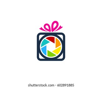 Gift Photo Logo Design Element