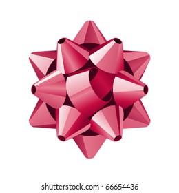 Gift pink bow vector background