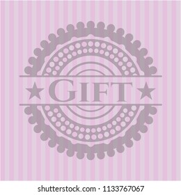 Gift pink emblem