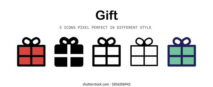 Gift pixel-perfect icon for design work such as website, application, infographic, book, magazine, presentation, poster, screen printing.