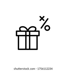 Gift, plan concept line icon. Simple element illustration. Gift, plan concept outline symbol design from Business strategy set. Can be used for web and mobile