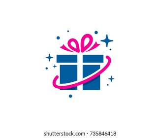 Gift Planet Icon Logo Design Element