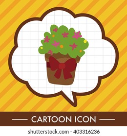 gift plant theme flat icon elements background,eps10