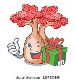 With gift plateau on of mascot bottle trees