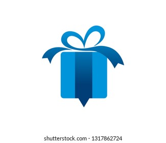 Gift Point Logo Template, Icon, Symbol - Vector