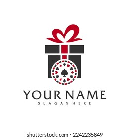 Gift Poker logo vector template, Creative Poker logo design concepts