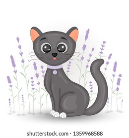 Gift postcard with cartoon animals axolotl. Decorative floral background with branches and plants.