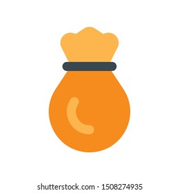 Gift pouch icon in flat style