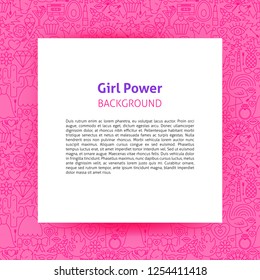 Gift Power Paper Template. Vector Illustration of Outline Design.