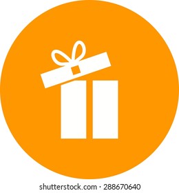 Gift, present, birthday icon vector image.Can also be used for easter, celebration, observances and holidays. Suitable for mobile apps, web apps and print media.