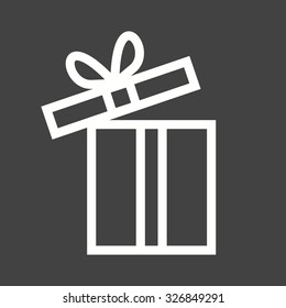 Gift, present, birthday icon vector image.Can also be used for easter, celebration, observances and holidays. Suitable for mobile apps, web apps and print media.