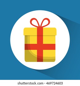 gift present bow market icon. Flat and Colorfull illustration. Vector graphic