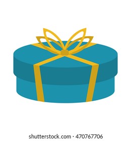 gift present bowtie ribbon icon. Flat and Isolated illustration. Vector illustration