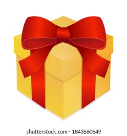 Gift Present Box Emoji. Vector Design Art Christmas. Trendy Communication Chat Elements.