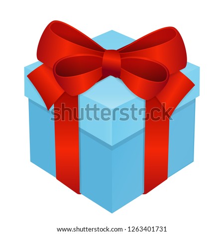 Gift Present Box Emoji. Vector Design Art Christmas. Trendy Communication Chat Elements.