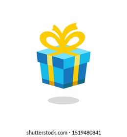 gift present box icon vector illustration with a ribbon bow
