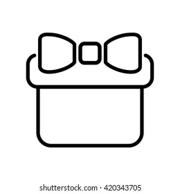 gift present box thin line black icon
