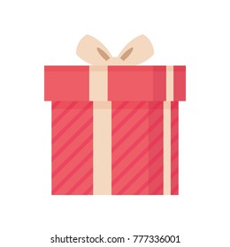 Gift Present Box Vector Illustration for Scrapbook, Posters, Web, Greeting Cards, hang tags
