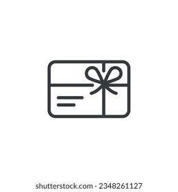 Gift present coupon certificate voucher icon, vector illustration