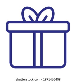 gift present giveaway donate single isolated icon with outline style