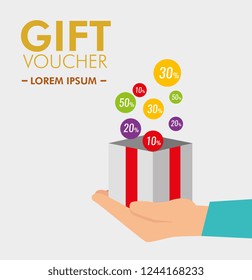gift present in the hand with special discount