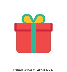 Gift present icon designed for celebrations and holidays.