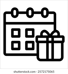 Gift Present Icon Element For Design